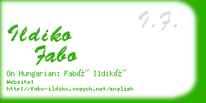 ildiko fabo business card